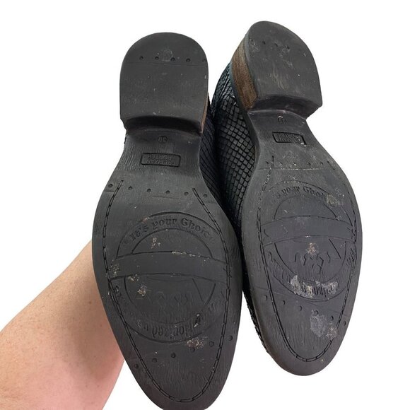 Freeman T. Porter Womens Moto Booties Size 9 Black Textured Leather Zipper Back - Picture 7 of 15